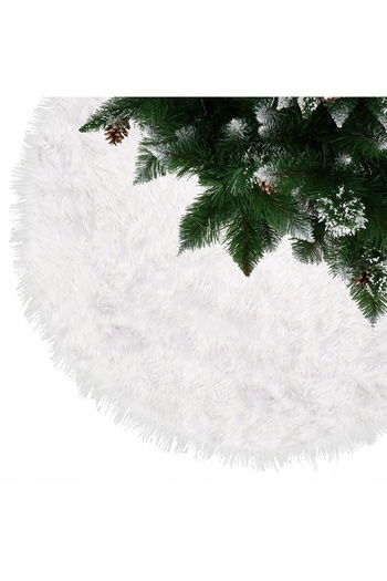 SERSIMO Christmas tree mat, diameter 115 cm, white fur imitation