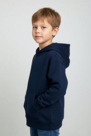 DMB BOYS & GIRLS Boy's Hooded Cardigan with Pockets