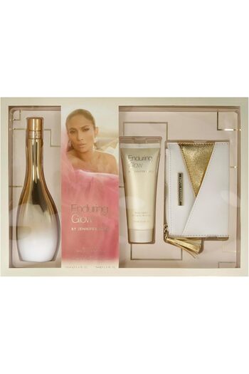 Jennifer Lopez Enduring Glow Eau de Parfum Set by with Body Lotion and Bag 3 Pieces for Women, 2.5 F