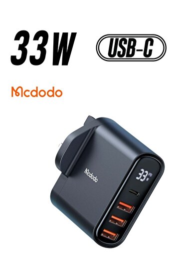 Mcdodo CH-2242 33W Fast Charger Adapter PD + QC Super Fast Quick Charging 4 Port Output