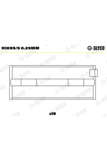 GLYCO Crankshaft bearings OPEL ZAFIRA TOURER C (P12) 2011-2018