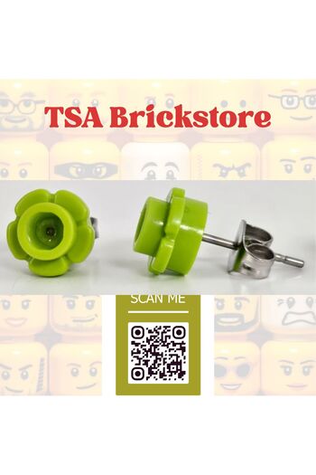 TSA Brickstore Flower 1x1 Round Plate Earring