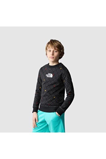 THE NORTH FACE B Drew Peak Light Crew Print Boys' Sweatshirt