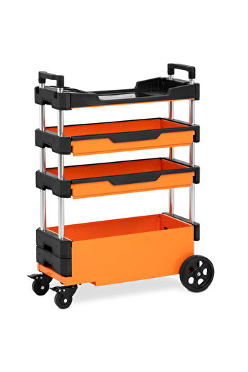 Other Height-adjustable assembly workshop trolley with 2 drawers 69 x 38.4 x 95.7 cm