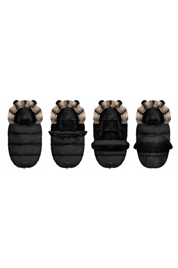 Ricokids Sleeping bag 95x48 cm suitable for stroller/sled Elmi Black