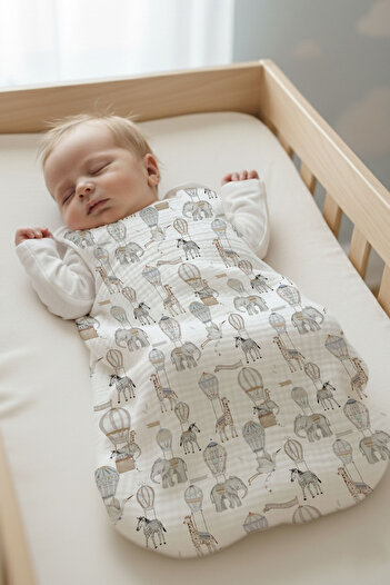 Tuğba Kuğu 4 Layer Muslin Baby Sleeping Bag (0-18 Months) - Pureline Series