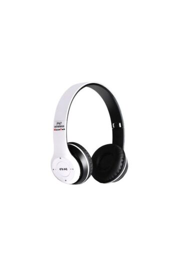 KlaussTech Casti Wireless KlaussTech, conectare Aux in jack 3,5mm, over the ear, culoare Alb
