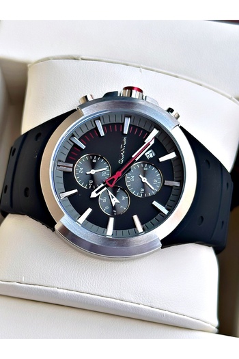Quantum Functional 24 Months Warranty Silicone Cord Steel Case Men's Wristwatch Pwg1004Sz
