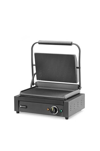 HENDI Grill Panini Hendi, ridged upper and lower plates, 2200W, black
