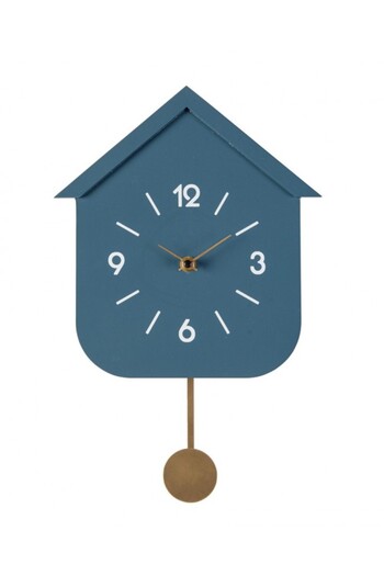 Bizzotto Wall clock with blue pendulum Home 24x5.5x37.5 cm
