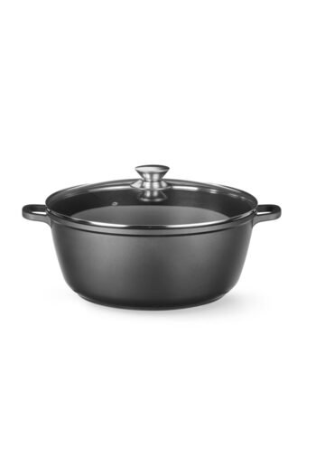 HENDI Non-stick Cast Aluminum Pot with Lid, 7L, 367x290x(H)122mm