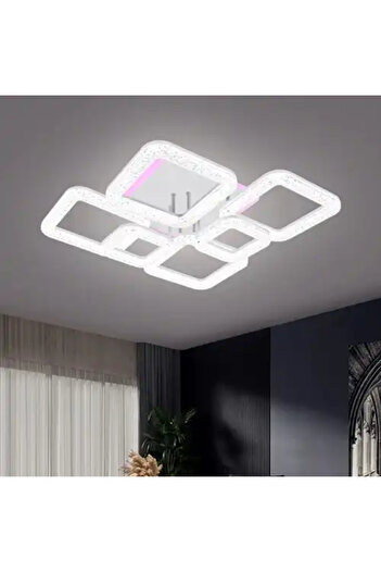 LED CONCEPT LED chandelier with three types of light, remote control, adjustable intensity, 109W, RGB, 79x65x16cm