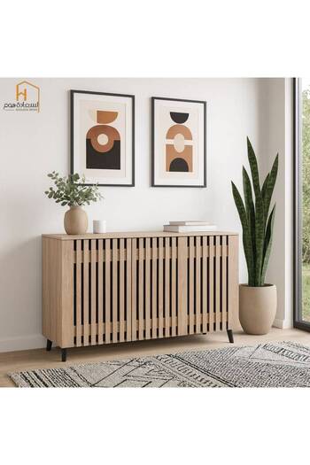 Al Saada Home Multi-purpose Shoe Cabinet - 120*34*90 - Beige