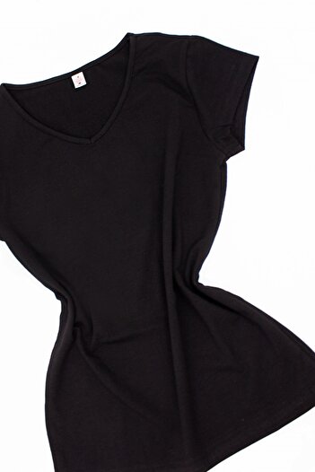 Öts Tricou pentru femei cu jumătate de mânecă cu decolteu în V (96% bumbac - 4% elastan)
