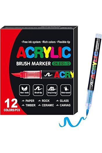 SQUARE ONE GIFTS Acrylic Brush Marker Set