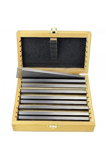 Nobrand Set of Parallel Steel Blocks for Milling, 20 Pieces, 150x10 mm, Height 14-32 mm
