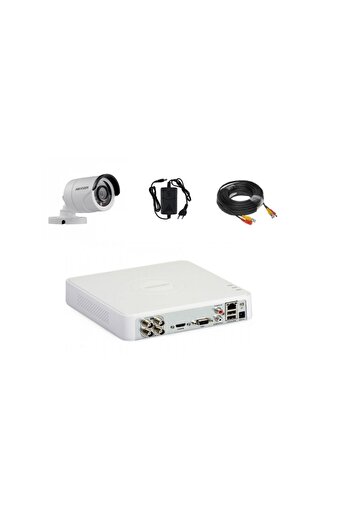 Hikvision Complete video surveillance kit with 1 outdoor camera 2MP, IR 20m Hikvision, DVR, and mobile app
