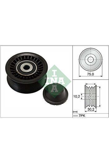 İna Drive belt guide/guide pulley RENAULT TRAFIC III bus (JG_) 2019-2025