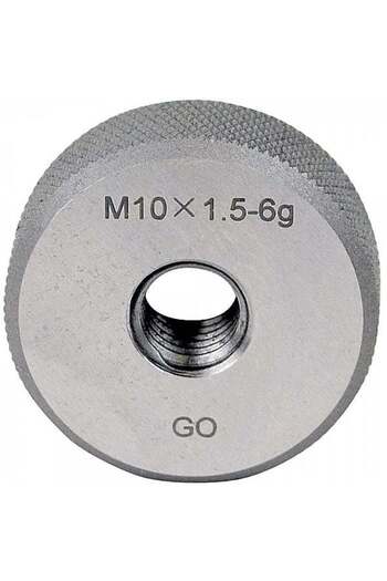 Nobrand Calibru inel filet metric normal M10 x 1.25 'Trece' Tip 194 Toleranta 6g DIN 13