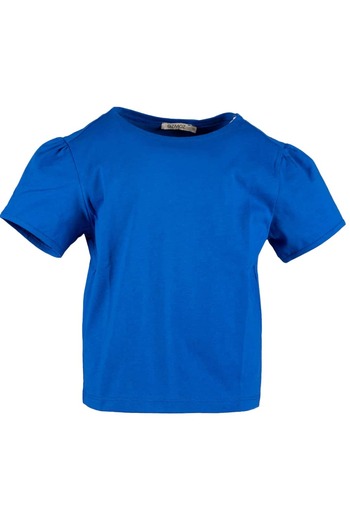 Ozmoz By Mukadder Özden Organic Watermelon Sleeved Blue Summer Girl's Tshirt