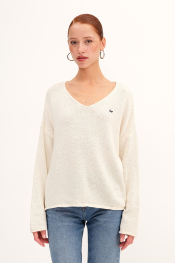 Addax V-Neck Knitwear Sweater K10317