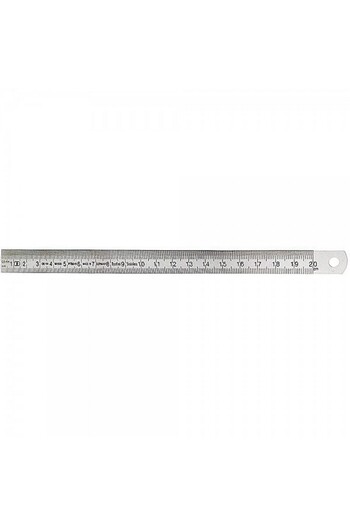 EXPERT Flexible Ruler Made of Chromium-Plated Stainless Steel 200 mm Class 2