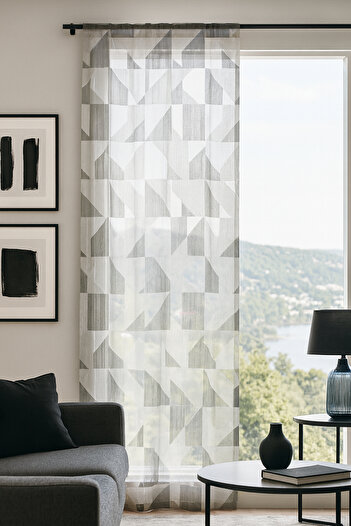 Premier Home Tulle Curtain Panel Gray 150X290