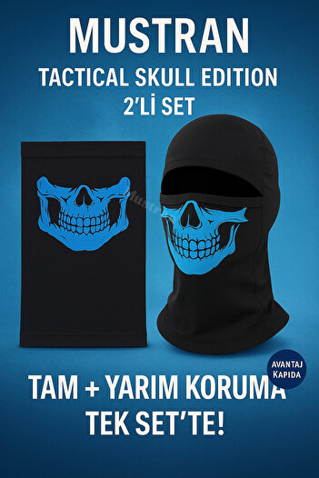Mustran Tactical Skull Set of 2 – Balaklava + Neck Gaiter |   Motorcycle under Helmet