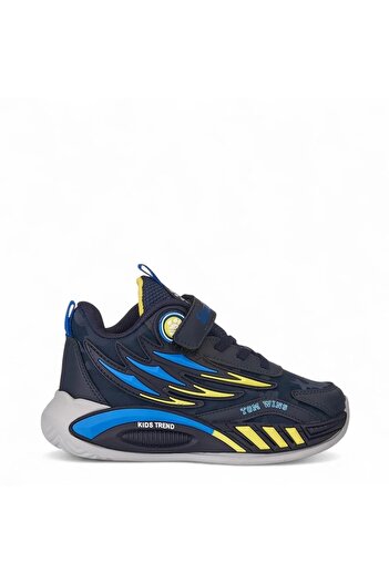 Tuğba Ortopedi 004 Orthopedic Boy's Yellow/Navy Blue Comfortable Sneaker