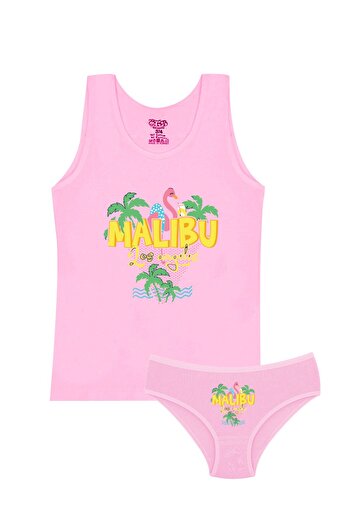Öts Girl's Undershirt Panties Lycra Pink Flamingo (96% Cotton - 4% Elastane)