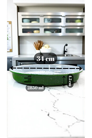 İnci Emaye No 34 Enameled Oven Tray Round Tray ~34 Cm