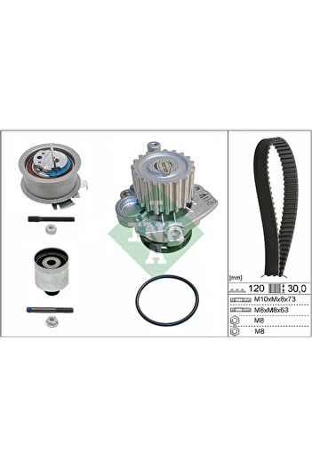 İna Water pump + timing belt kit AUDI A3 (8P1) 2003-2010