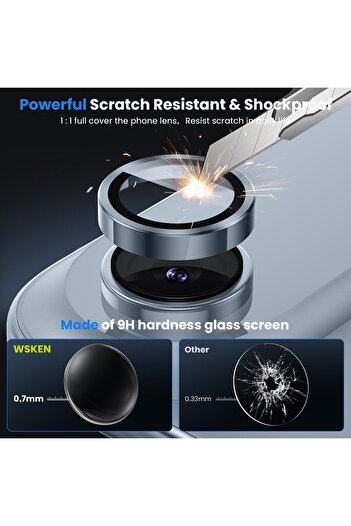 Fibaks iPhone 17 Air Compatible Camera Protection with Apparatus Colorful Lens Protector Tempered Glass Protection