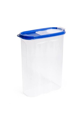 SHOPIENS Cereal Storage Container, Capacity 2.4L, Blue Lid, MYONNA