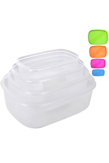 ANTBRO Food Containers, 4-Piece Set, Capacity 590ml-2900ml, Multicolor, Plastic