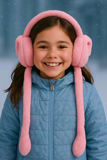 CN Children's Winter Plush Rabbit Earmuffs with Sound