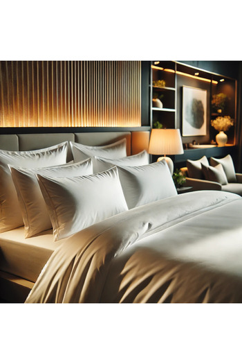 MEŞELİ TEKSTİL 300X300 Extra Large Size Cotton Satin Plain Hotel Bed Sheet |   Modern Quality Durable