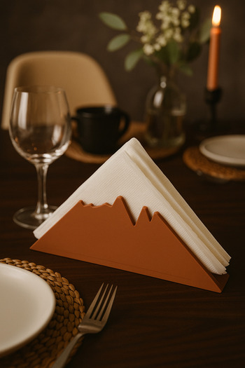 MYA DESİGN JEWERLY 3D Mountain Nature Themed Napkin Holder