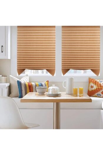LUXER Set of 3 Self-Adhesive Pleated Blinds, Adjustable, Installation Without Drilling, Nude Dimensions 90x180 cm,