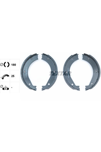 TEXTAR Set saboti frana frana de mana WIESMANN MF3 Roadster 1996-2008