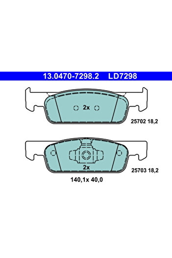 Ate Brake pad set disc brake RENAULT SANDERO/STEPWAY II (B8_) 2013-2024
