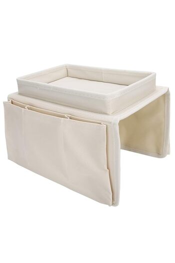 Generic Asixxsix Sofa Armrest Bag, 3 Outer Divided Pockets Sofa Storage Bag, With A Top Tray Waterproof Was