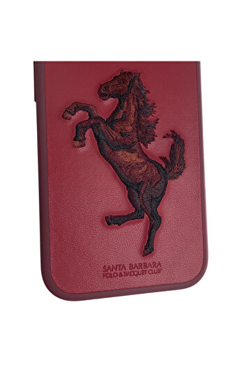 Santa Barbara Polo & Racquet Club Husa iPhone 15 Pro Max Premium Polo Boris Red Broderie