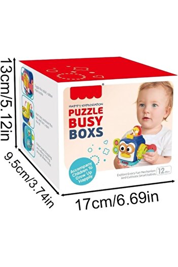 OEM 6-in-1 educational sensory toy for children, Busy Penguin, plastic, multi-colored, 12 months+