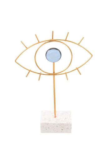 Generic Healifty Eye-Shaped Ironwork Decor - Unique Handcrafted Metal Leaf Desktop Ornament, Decorative Pie
