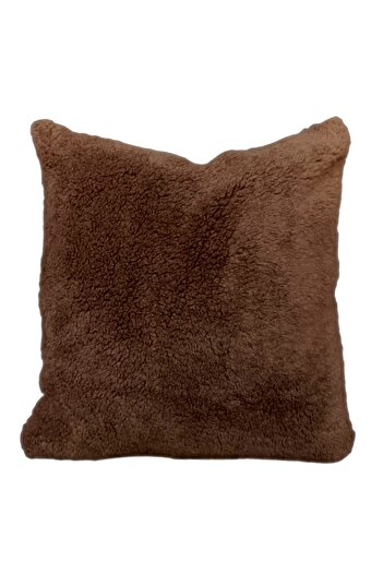 Alacastore Plush Dark Bitter Brown Throw Pillow Cover Decoration Home Textile Furniture Accessory