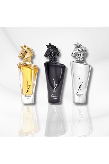 lattafa Lattafa Perfumes Maher, Maher Black Edition and Maher Legacy Eau de Parfum 100ml Excellent Value Pack