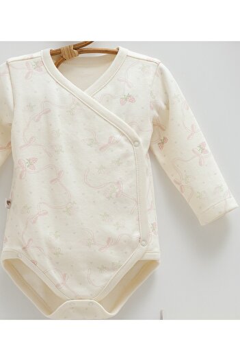 Caramell Baby Girl Set of 3 0-3 Months 100% Cotton Baby Bodysuit Set and Muslin Blanket (80-90cm)