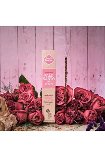 Sagrada Madre Scented Sticks – Palo Santo with Roses | Calm, Relaxation & Long Burning