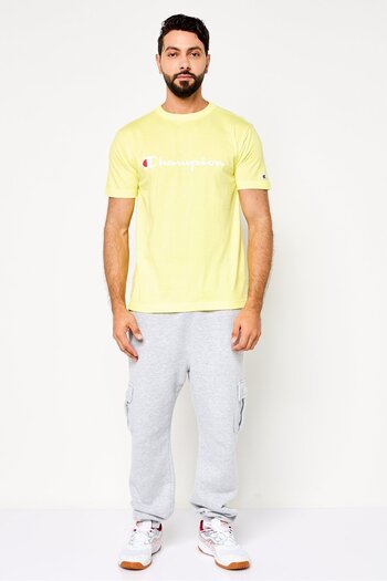 Champion Men Sportswear Fit Short Sleeve Outdoor T-Shirt, Yellow